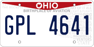 OH license plate GPL4641