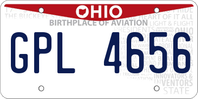 OH license plate GPL4656