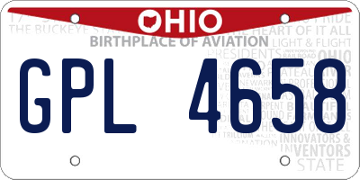 OH license plate GPL4658