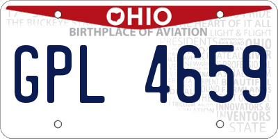 OH license plate GPL4659