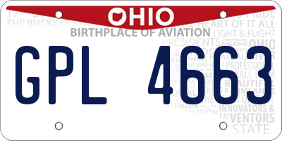 OH license plate GPL4663