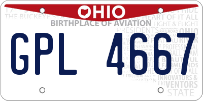 OH license plate GPL4667