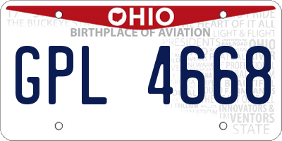 OH license plate GPL4668