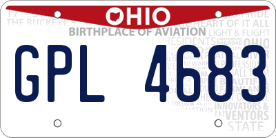 OH license plate GPL4683