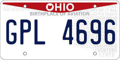 OH license plate GPL4696