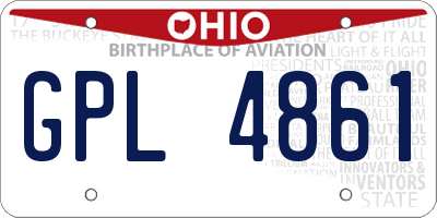 OH license plate GPL4861