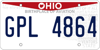 OH license plate GPL4864