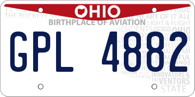 OH license plate GPL4882