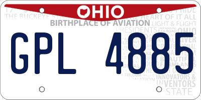 OH license plate GPL4885