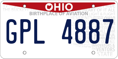OH license plate GPL4887