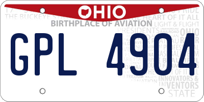 OH license plate GPL4904