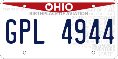 OH license plate GPL4944