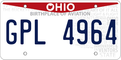 OH license plate GPL4964