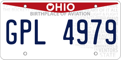 OH license plate GPL4979