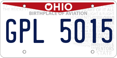 OH license plate GPL5015