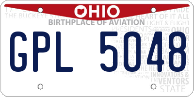OH license plate GPL5048
