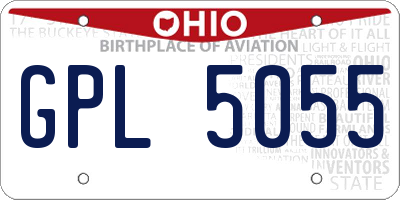 OH license plate GPL5055