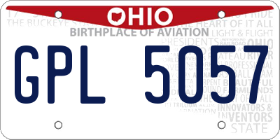 OH license plate GPL5057