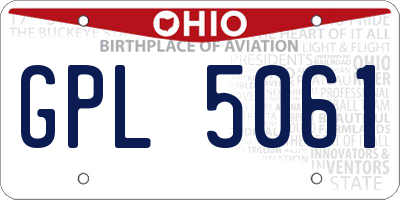 OH license plate GPL5061