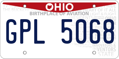 OH license plate GPL5068