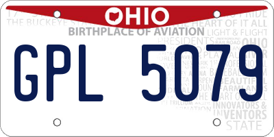 OH license plate GPL5079