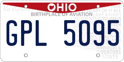 OH license plate GPL5095