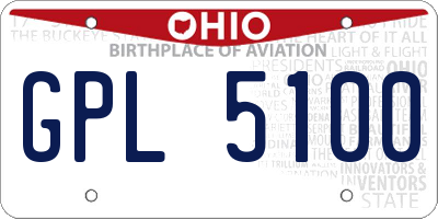 OH license plate GPL5100