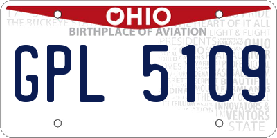 OH license plate GPL5109