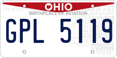 OH license plate GPL5119