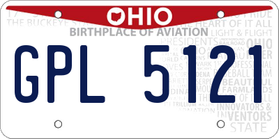 OH license plate GPL5121