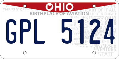 OH license plate GPL5124