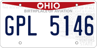 OH license plate GPL5146