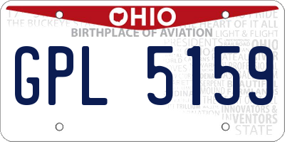 OH license plate GPL5159