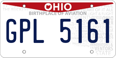 OH license plate GPL5161