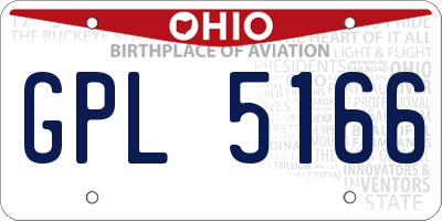 OH license plate GPL5166