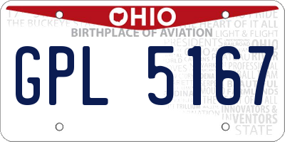 OH license plate GPL5167