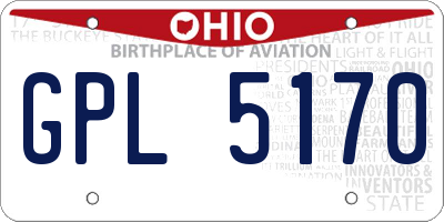 OH license plate GPL5170