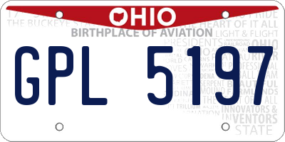 OH license plate GPL5197