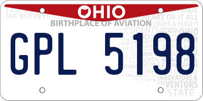 OH license plate GPL5198