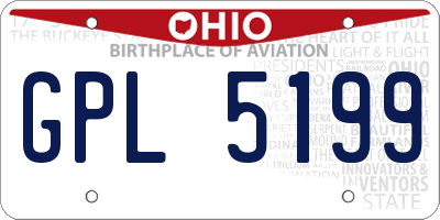 OH license plate GPL5199