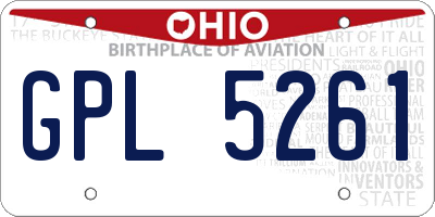 OH license plate GPL5261