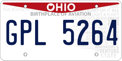 OH license plate GPL5264