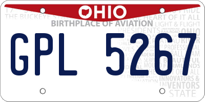 OH license plate GPL5267