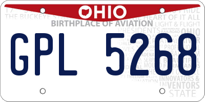 OH license plate GPL5268