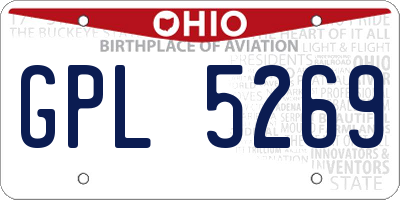 OH license plate GPL5269