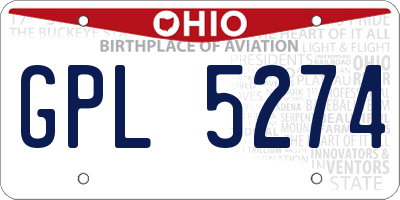 OH license plate GPL5274