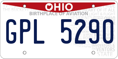 OH license plate GPL5290