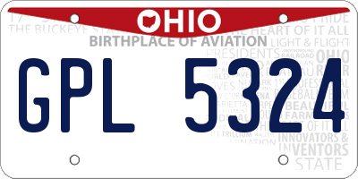 OH license plate GPL5324