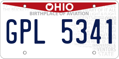OH license plate GPL5341