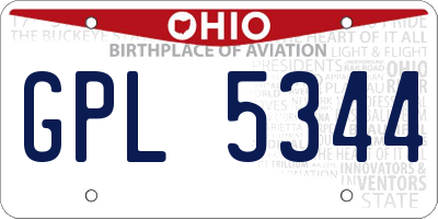 OH license plate GPL5344